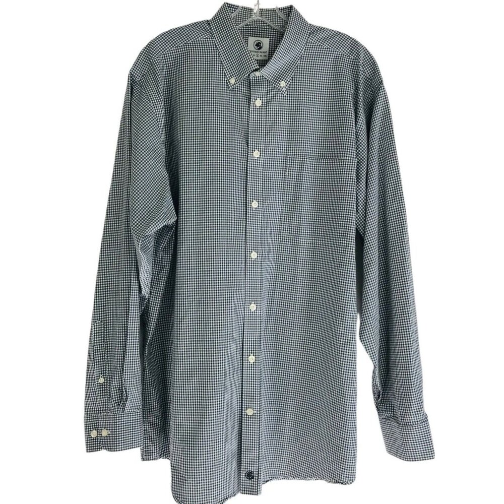 Southern Proper Shirt Mens Size Large L Gray Plaid Button Down‎ Long Sleeve